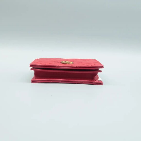 100% Authentic GUCCI GG Marmont Red Leather Wallet - Picture 5 of 12